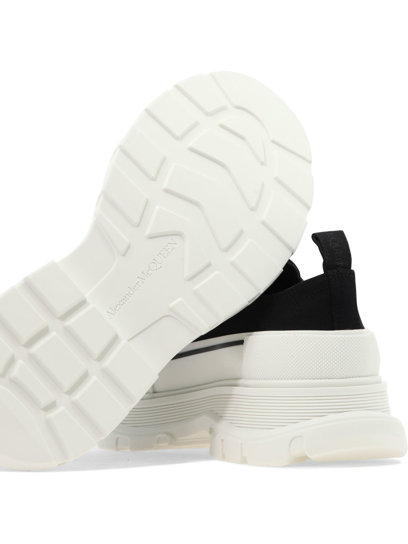 ALEXANDER MCQUEEN Black   Tread Slick sneakers